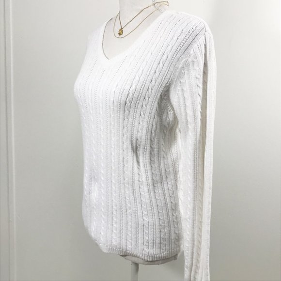 Gap Sweater White 100% Cotton Size M - Picture 4 of 10